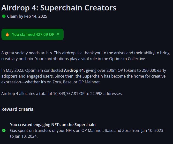 OP Airdrop 4: Superchain Creators