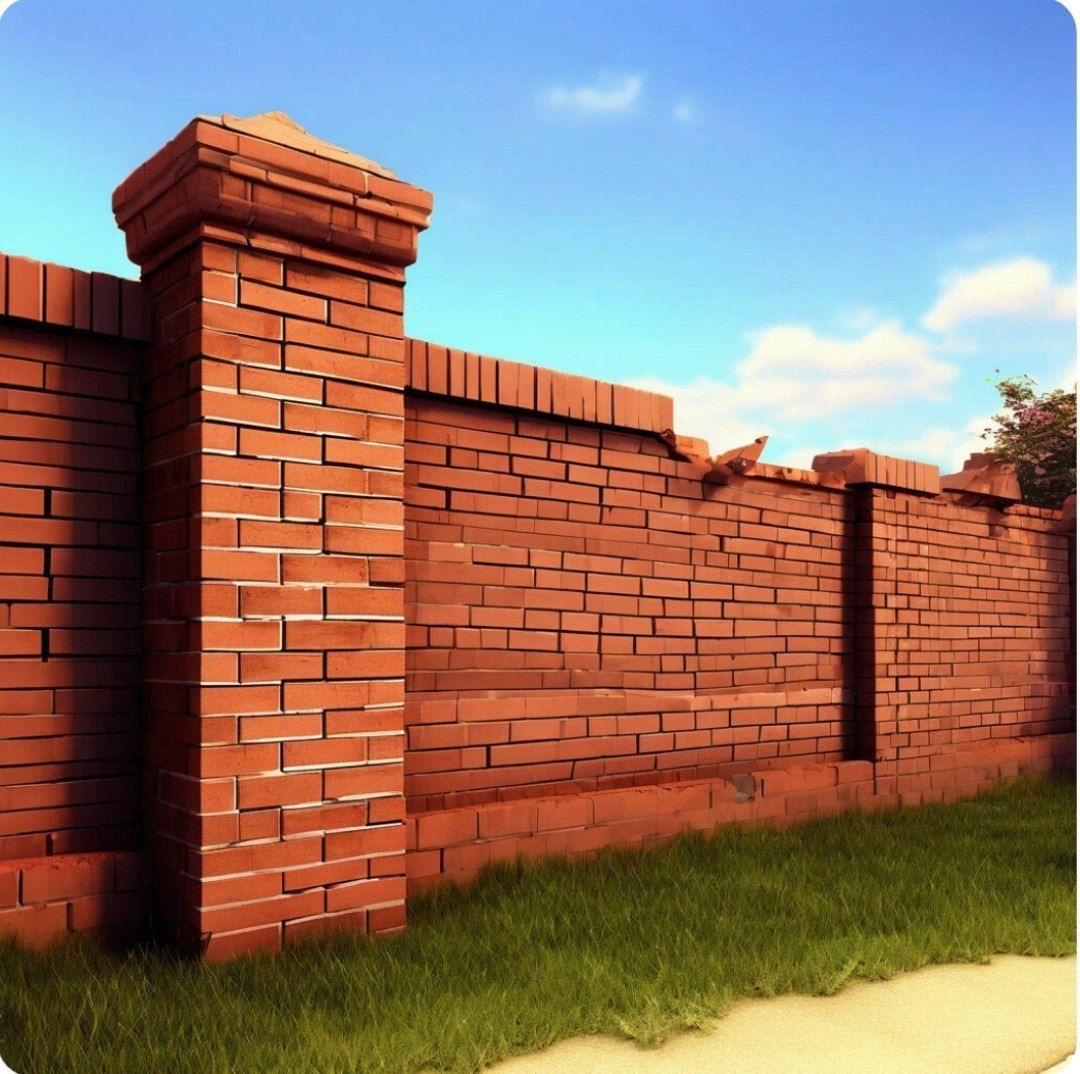 Brick fence