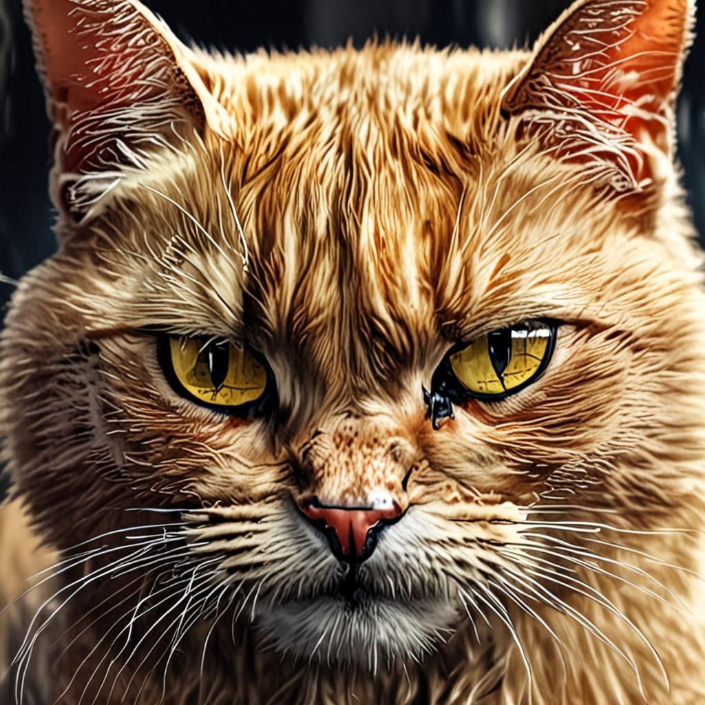 Angry cat