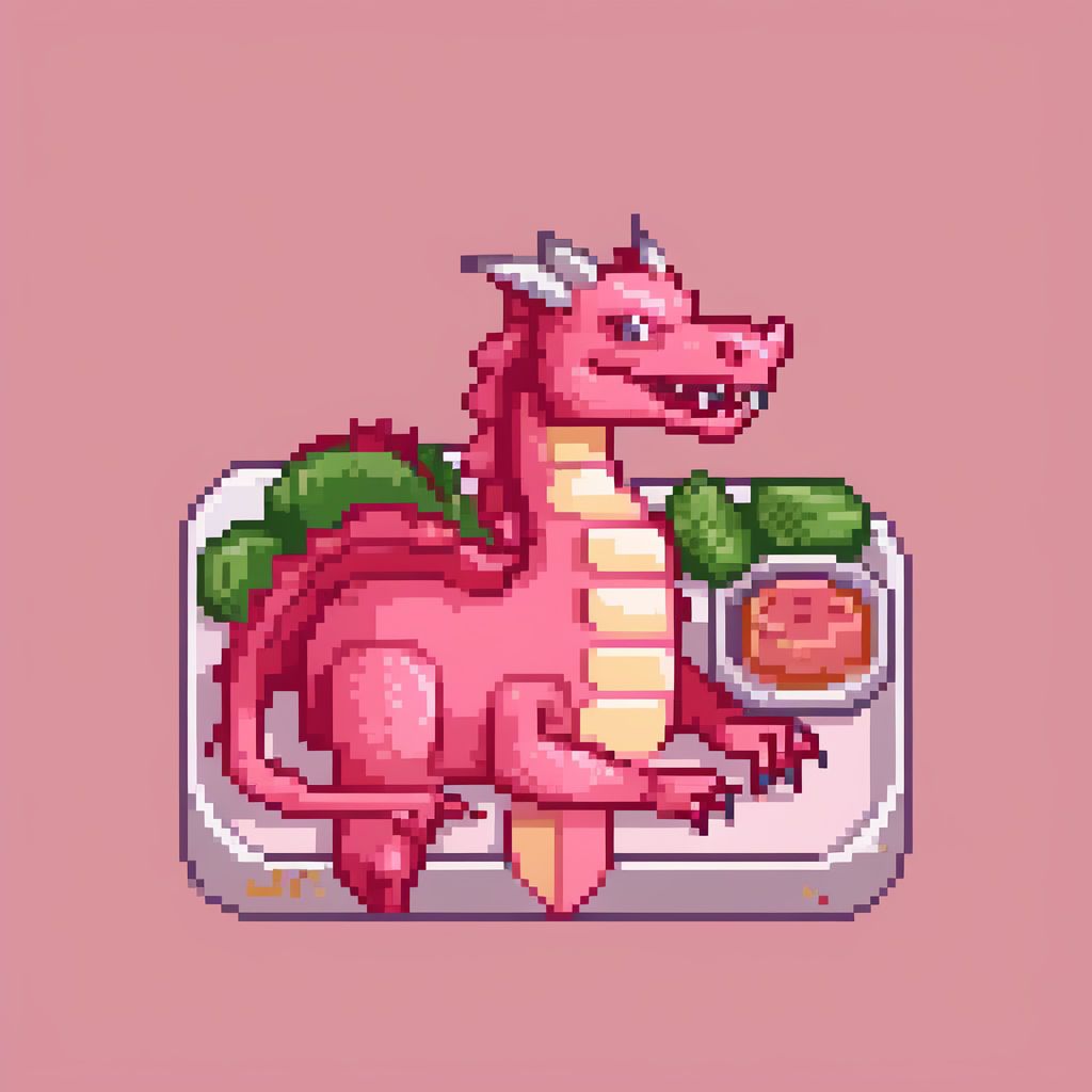 Dragon made of ham