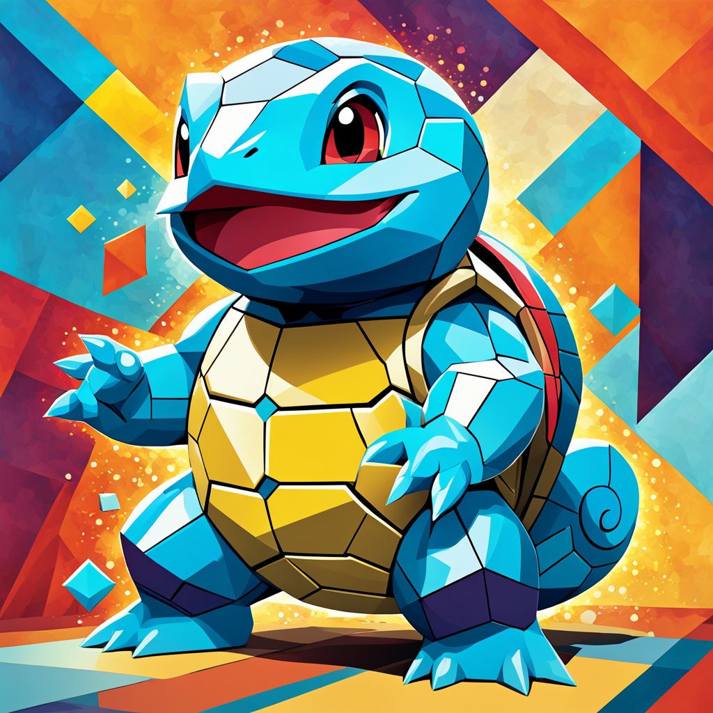 Squirtle cubism-inspired