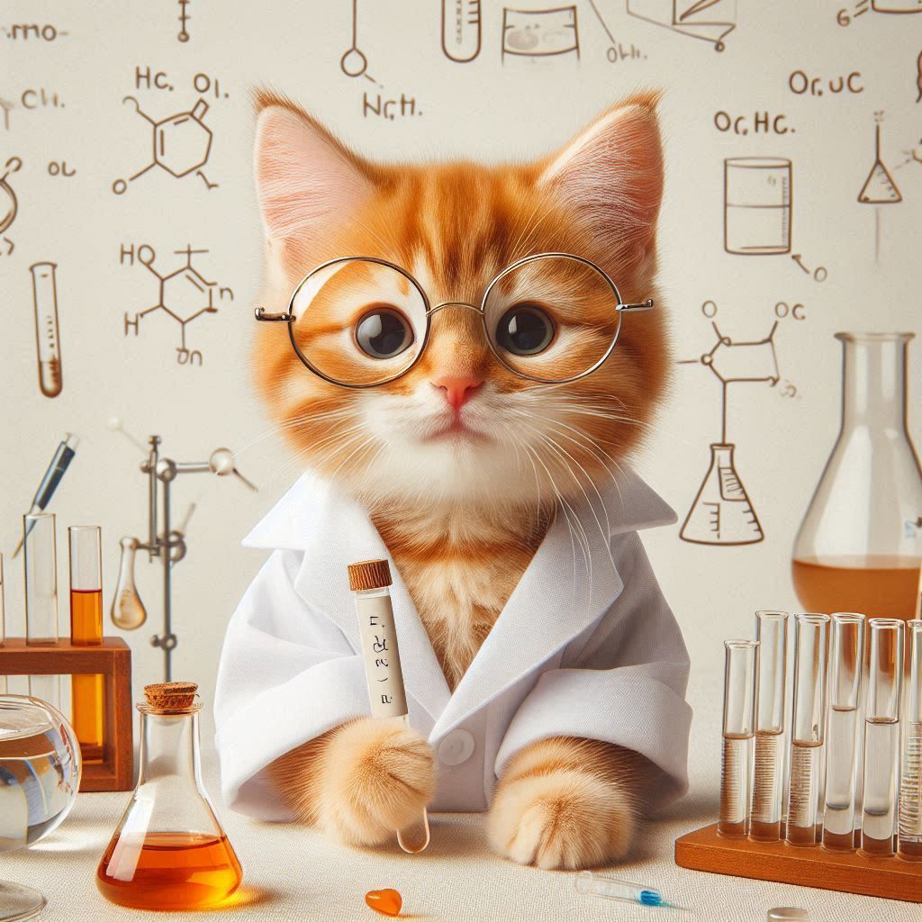 Scientist cat