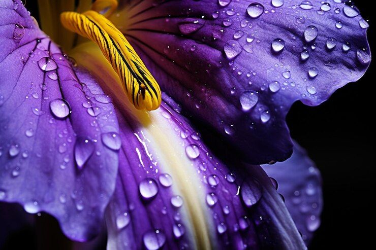 Micro dew on flowers