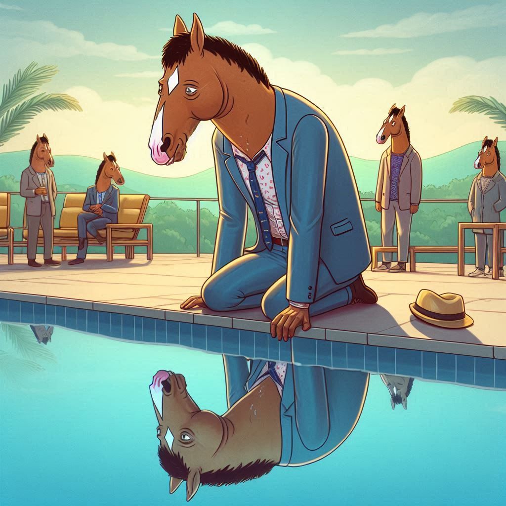 Bojack near the pool