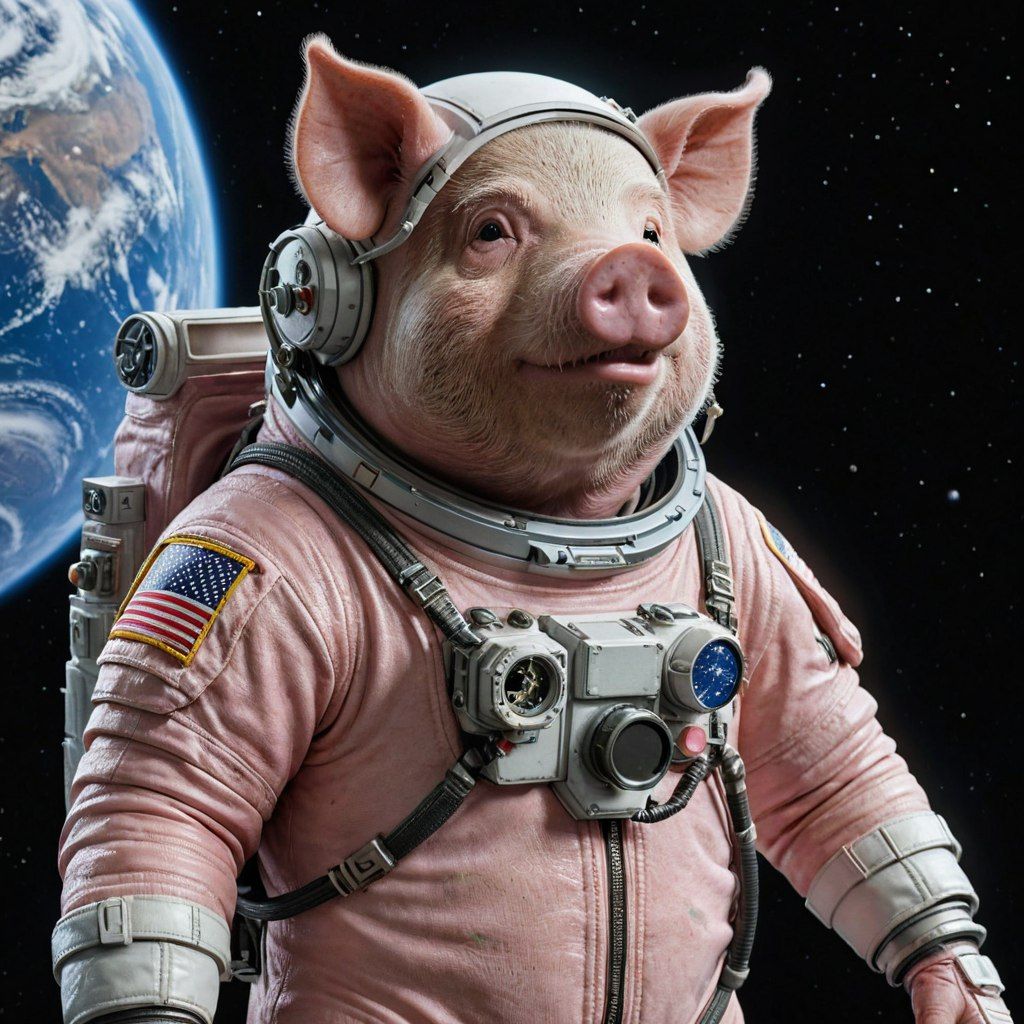 Astronaut pig