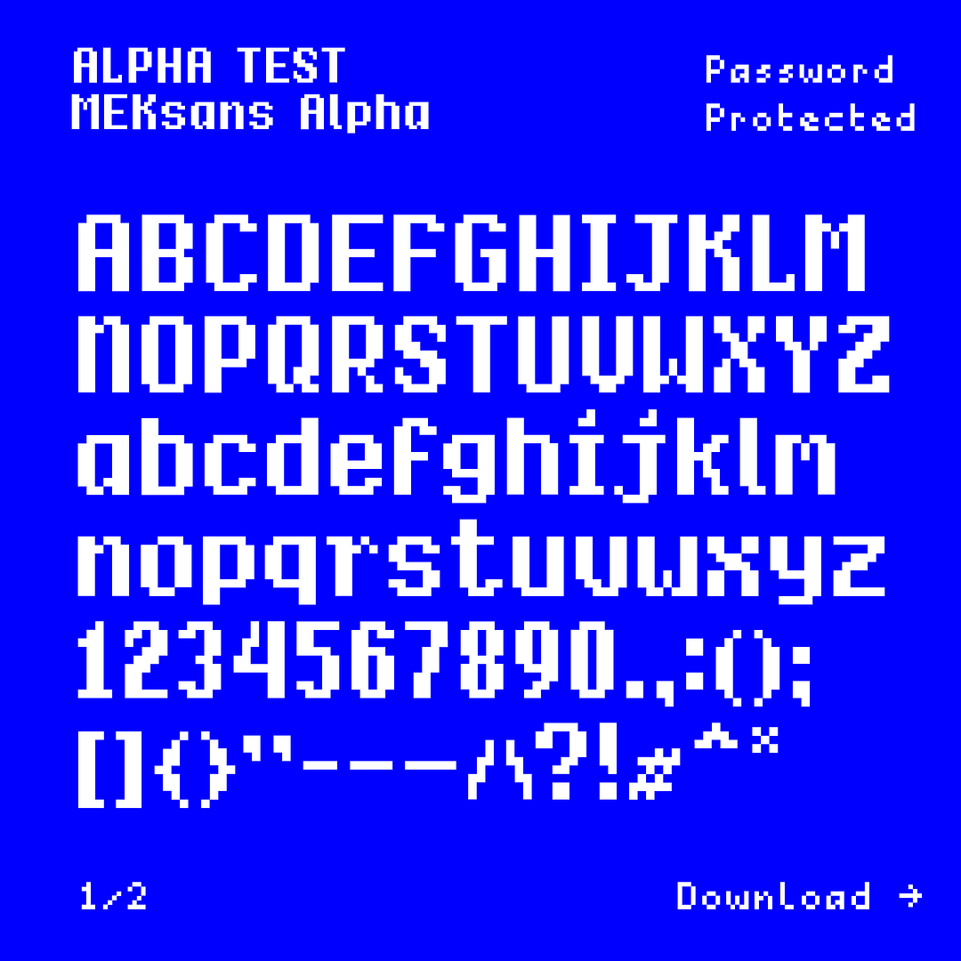 MEKsans Font AlphaTest (With Password)