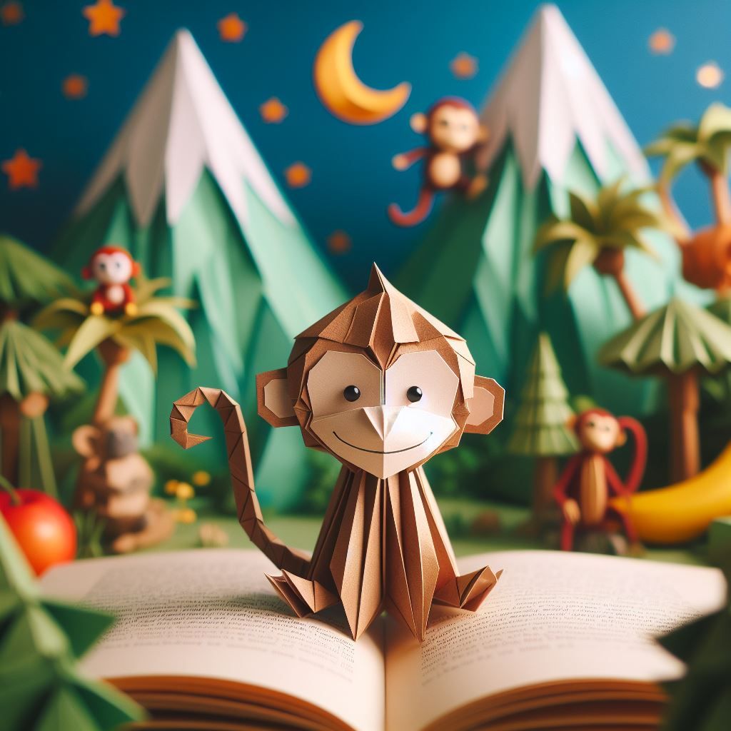 Origami monkey