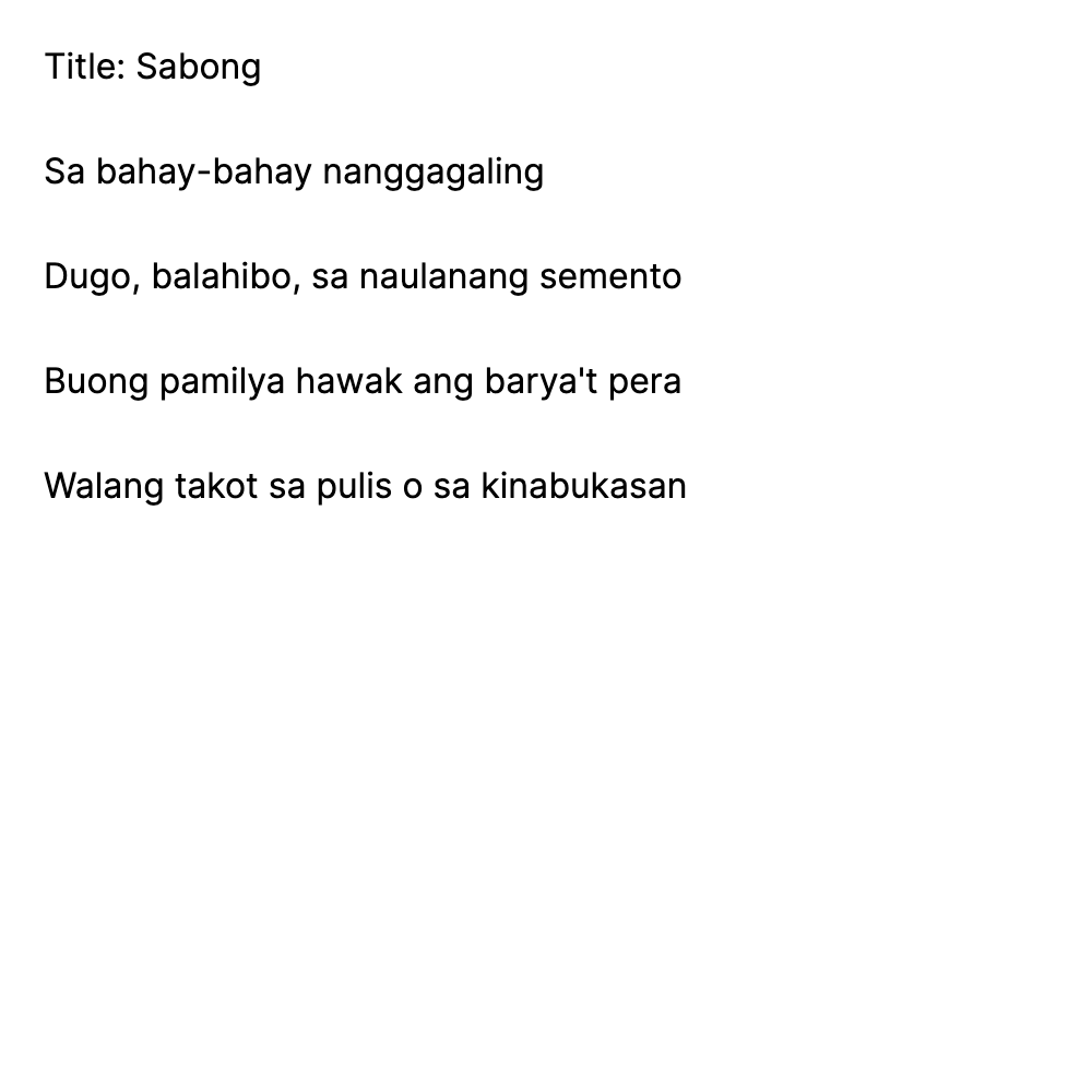 Title: Sabong