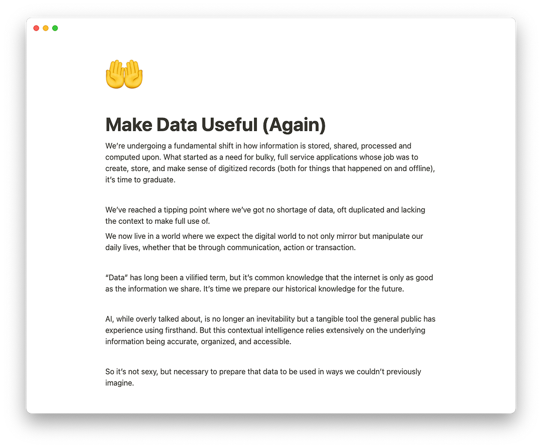 Make Data Useful (Again)