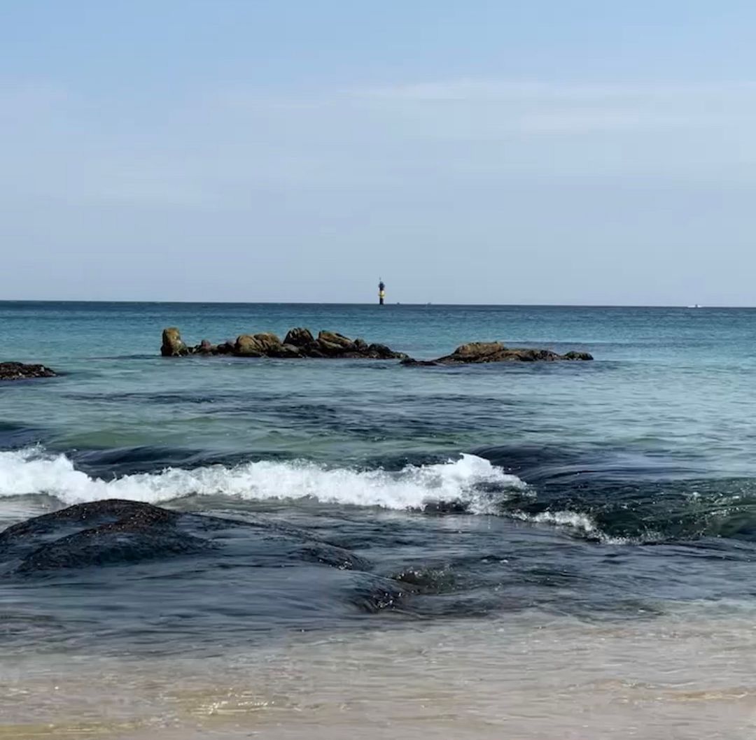 The sound of waves on the beach