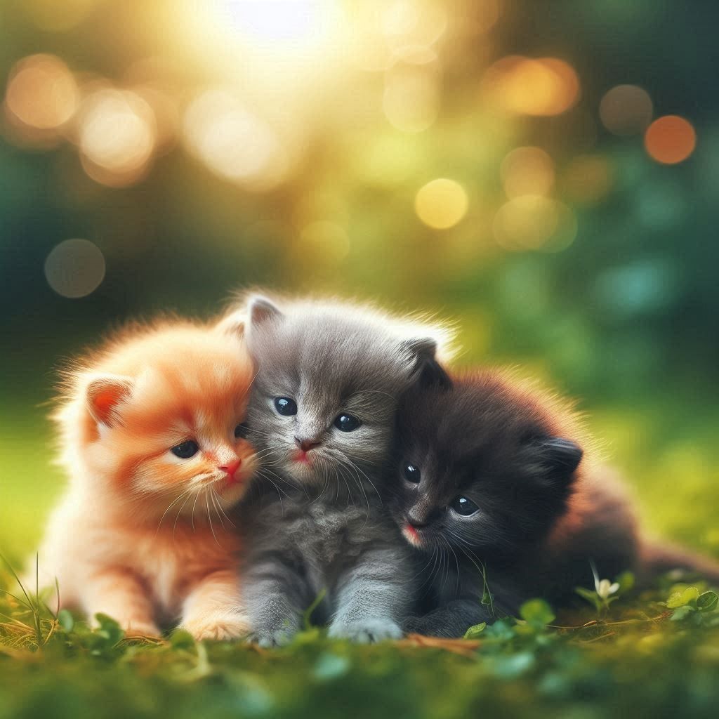 Colorful cats