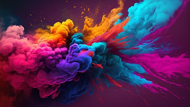 colorful smoke