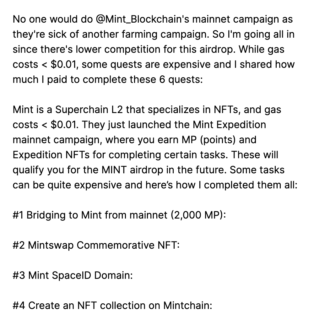 Another Superchain L2 mainnet campaign that everyone's skipping