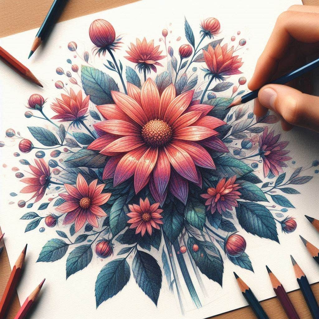 Flower Pencil Art