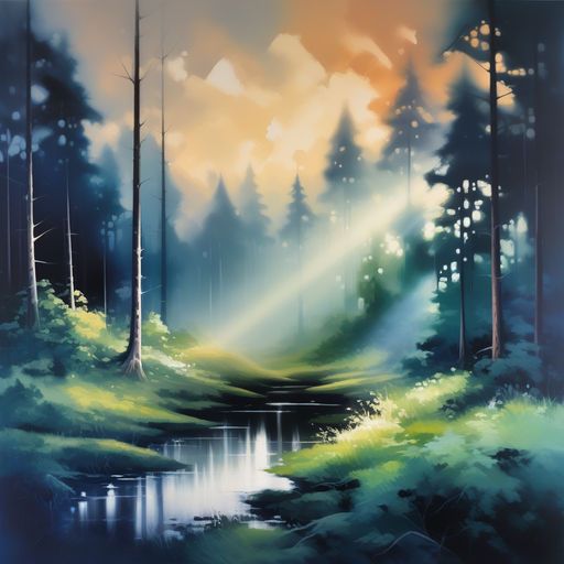 Painting of forest