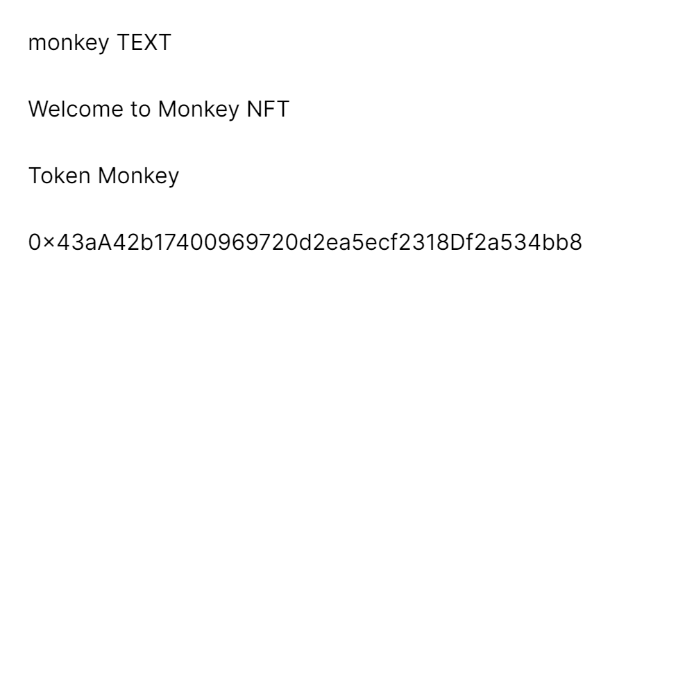 monkey TEXT