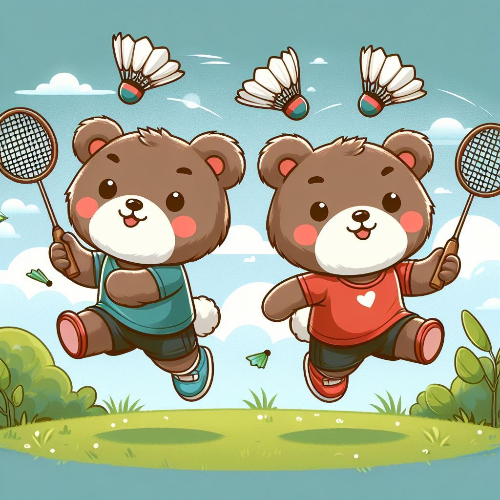 BEARS LIKE PLAYING BADMINTON