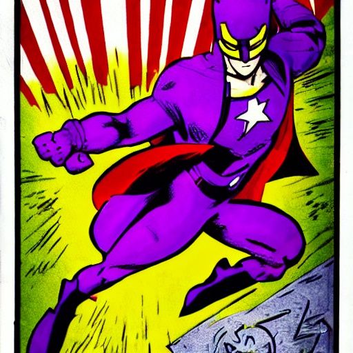 purple super hero