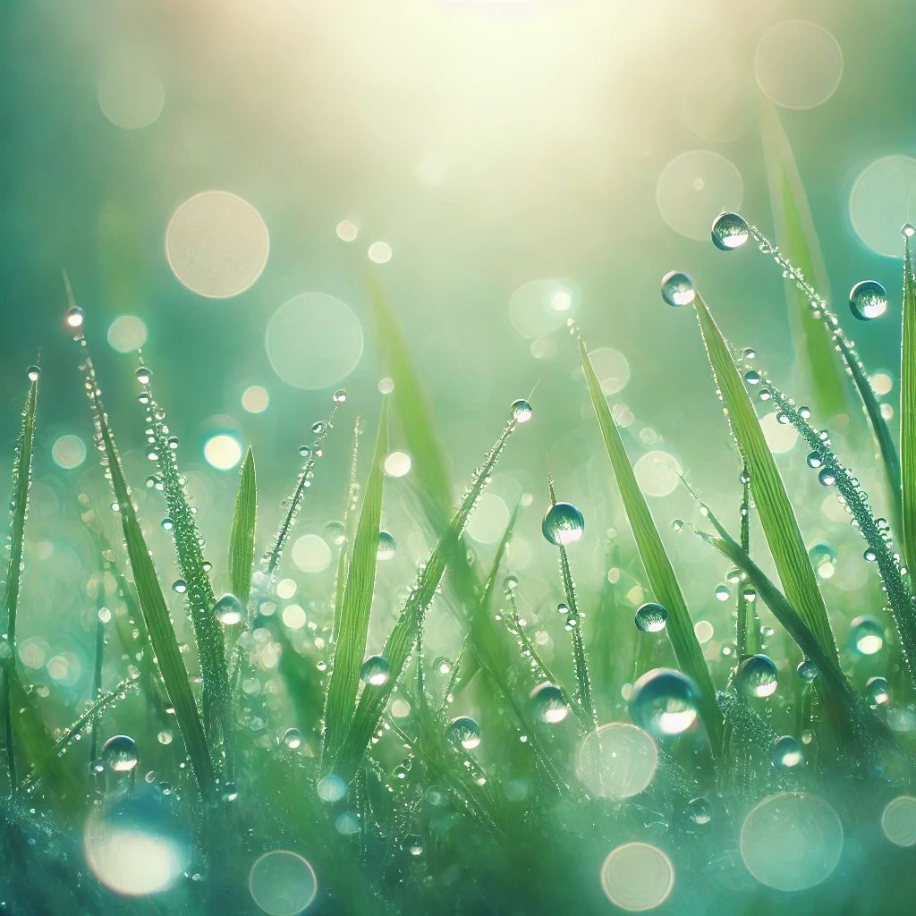 Morning dew on grass