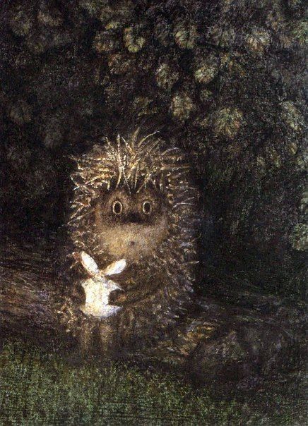 In the evenings, the Hedgehog went to the Bear to count the stars