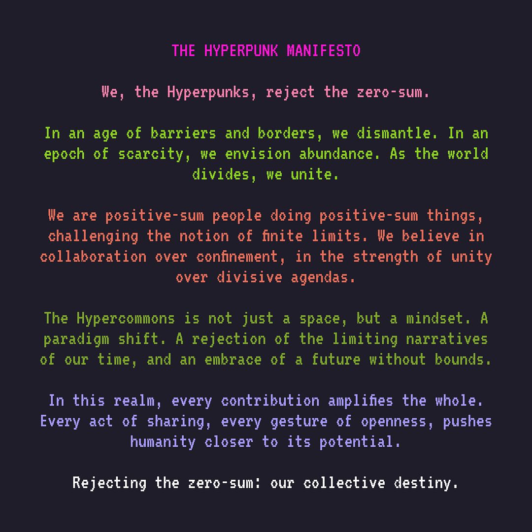 The Hyperpunk Manifesto