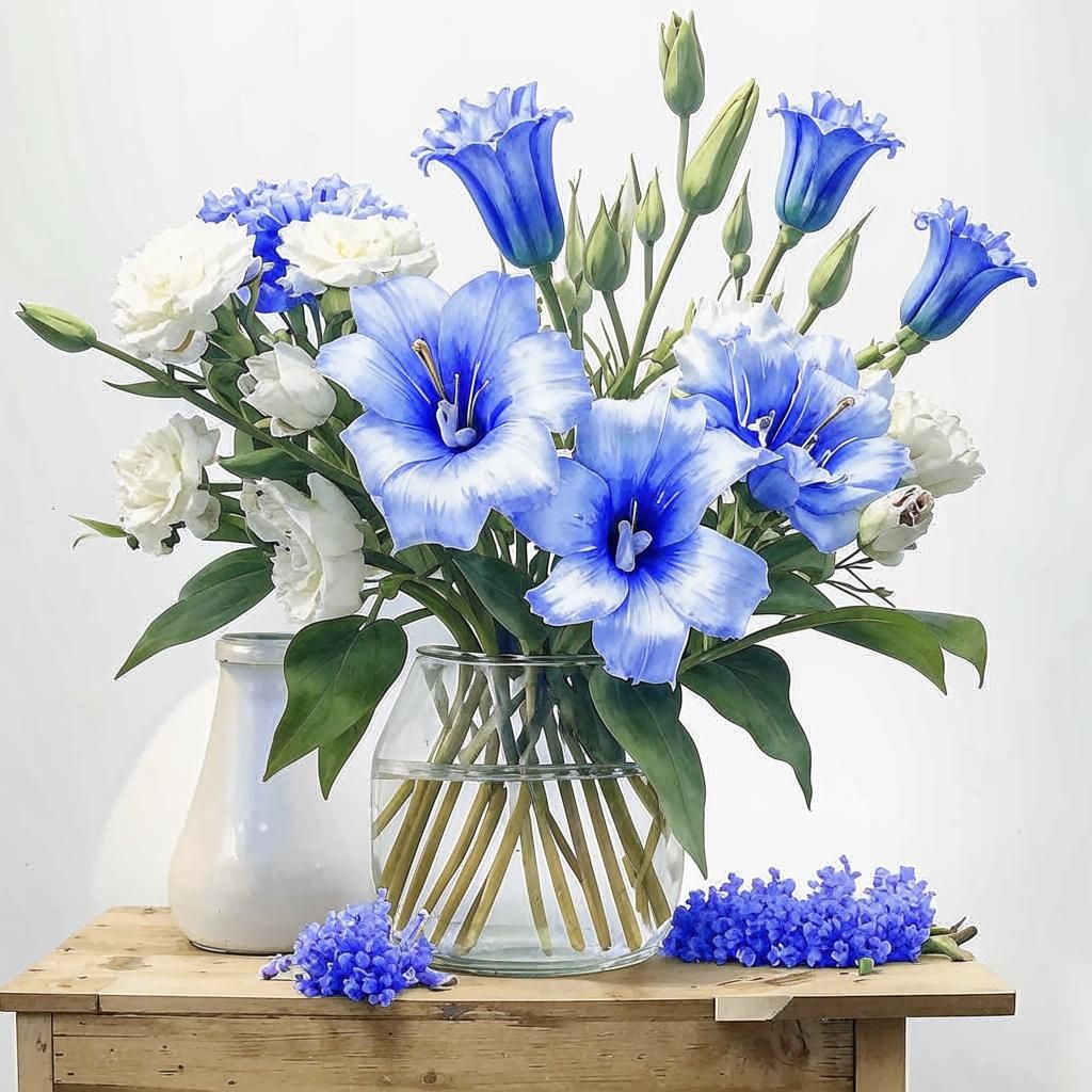 Bouquet in blue