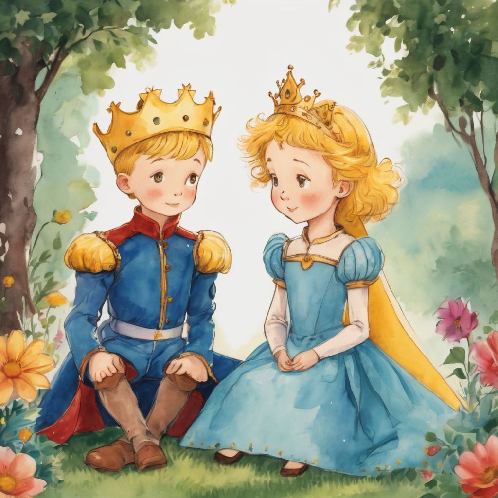 little-prince-and-princess-sitting-together-in-the-garden-