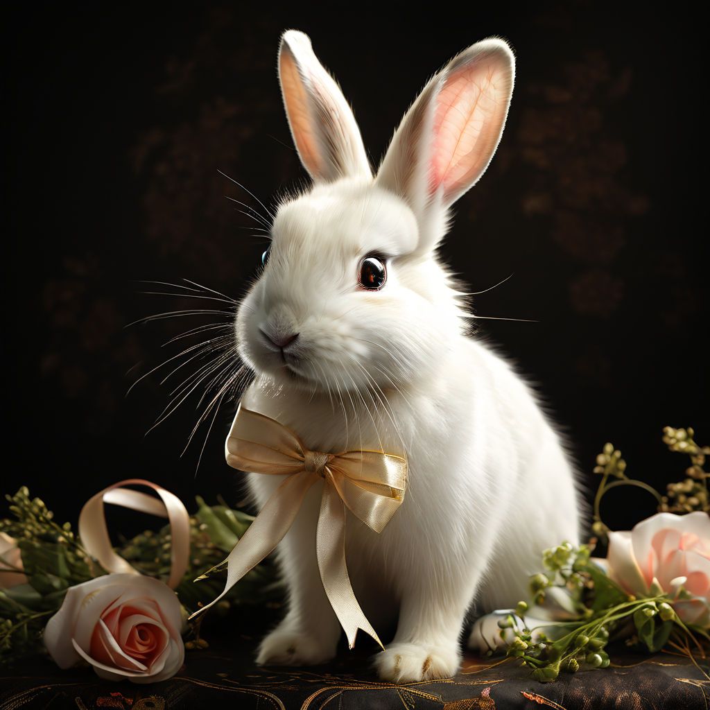 pretty-white-rabbit-with-a-ribbon