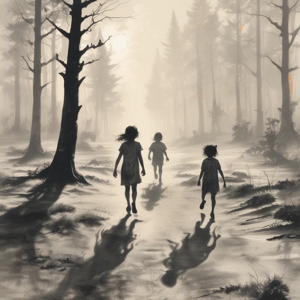 Children in the forest