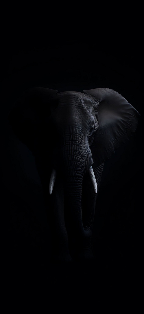 Dark Colored Elephant Wallpaper