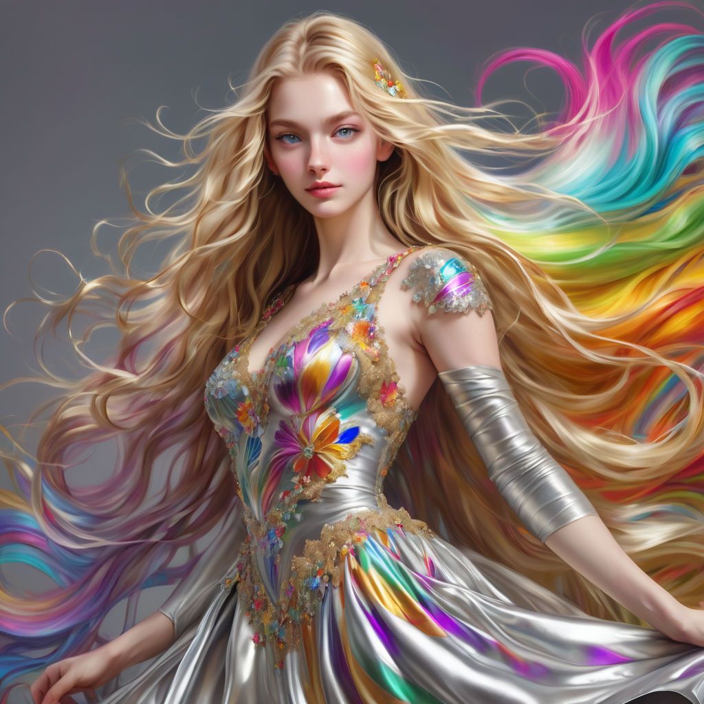 a rainbow dress