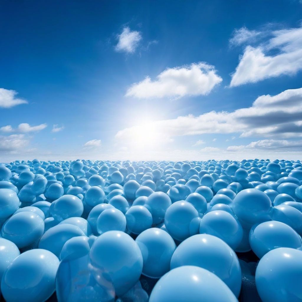 numerous-light-blue-balls-floating-in-the-sky