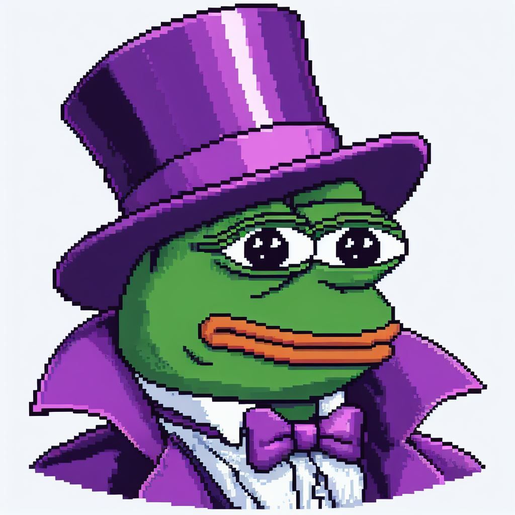 Degen pepe pixel art