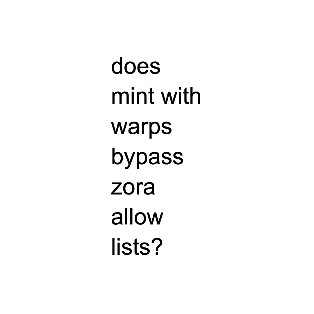 mint with warp allow list test