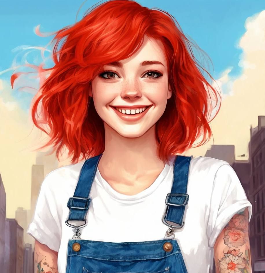 Girl with red hair