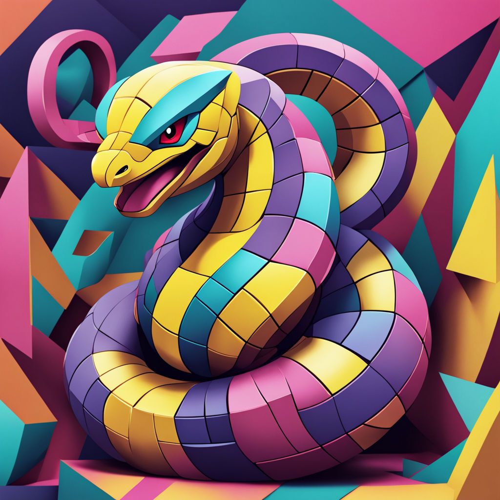 Ekans cubism-inspired