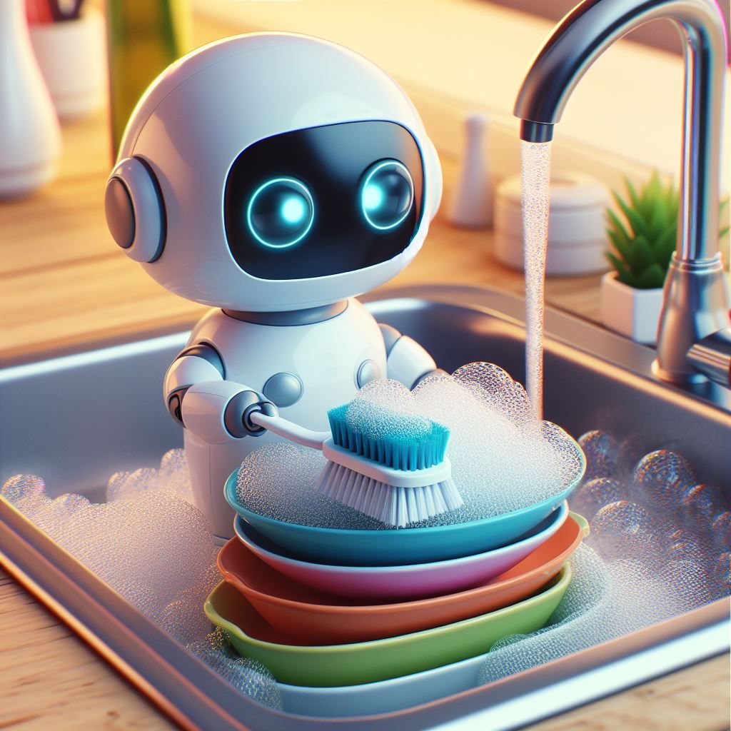 Robot #12 Washing the dishes