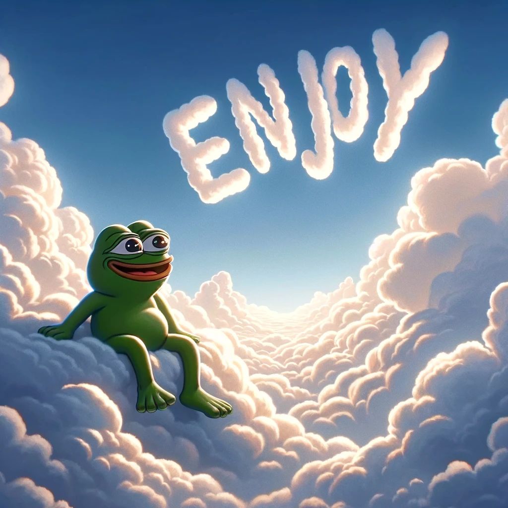 Enjoy with Pepe above the clouds