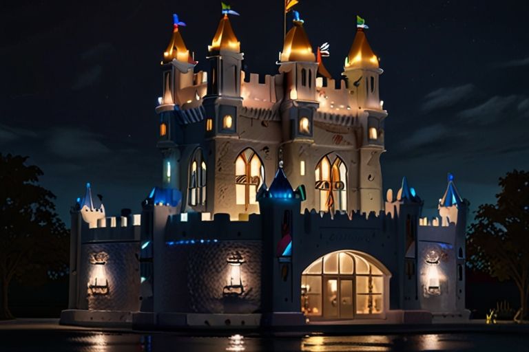 Castle in night