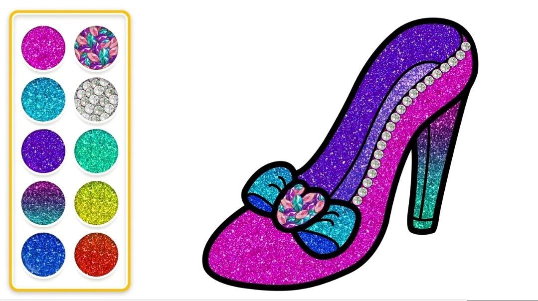 How to Draw a Glitter  Highheel  🙂