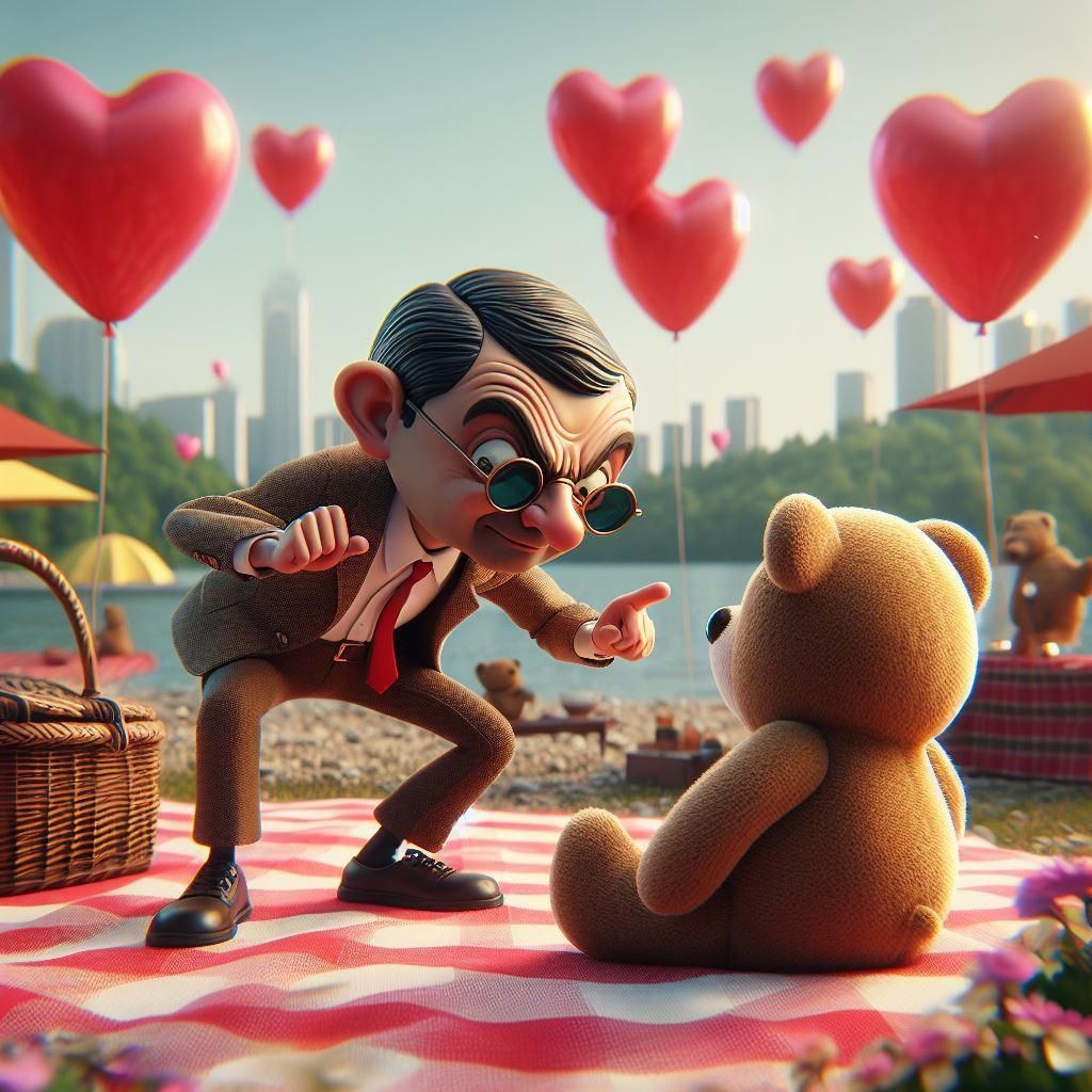 Mr.Bean Enjoying Himself With Teddy In a Picnic 🧺