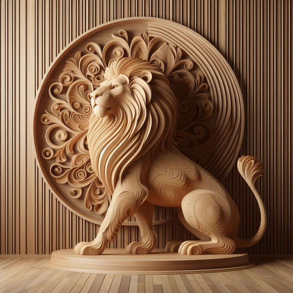 WOODEN LION