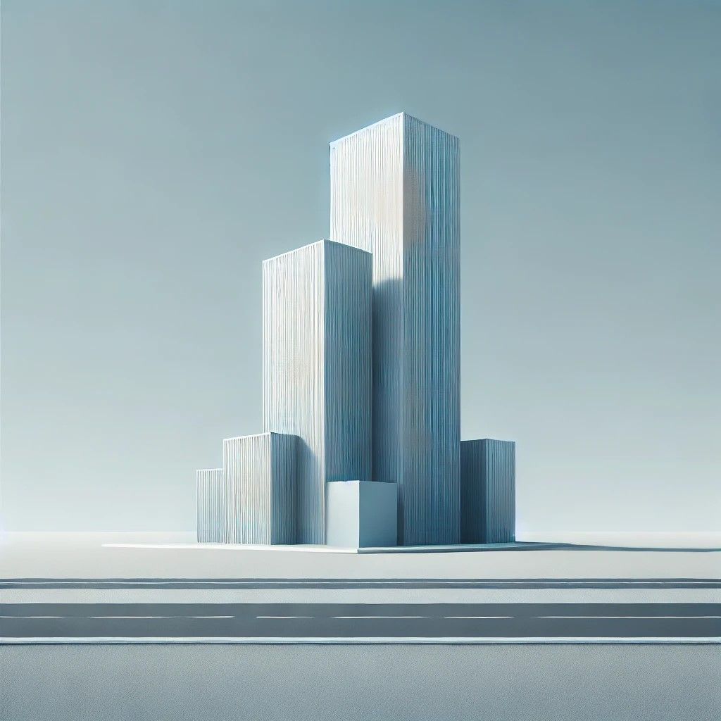 Modern Solitude: A Minimalist Skyscraper