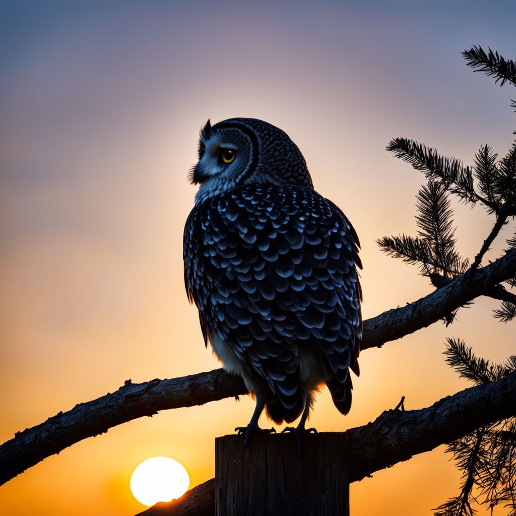 Early in the morning, owl