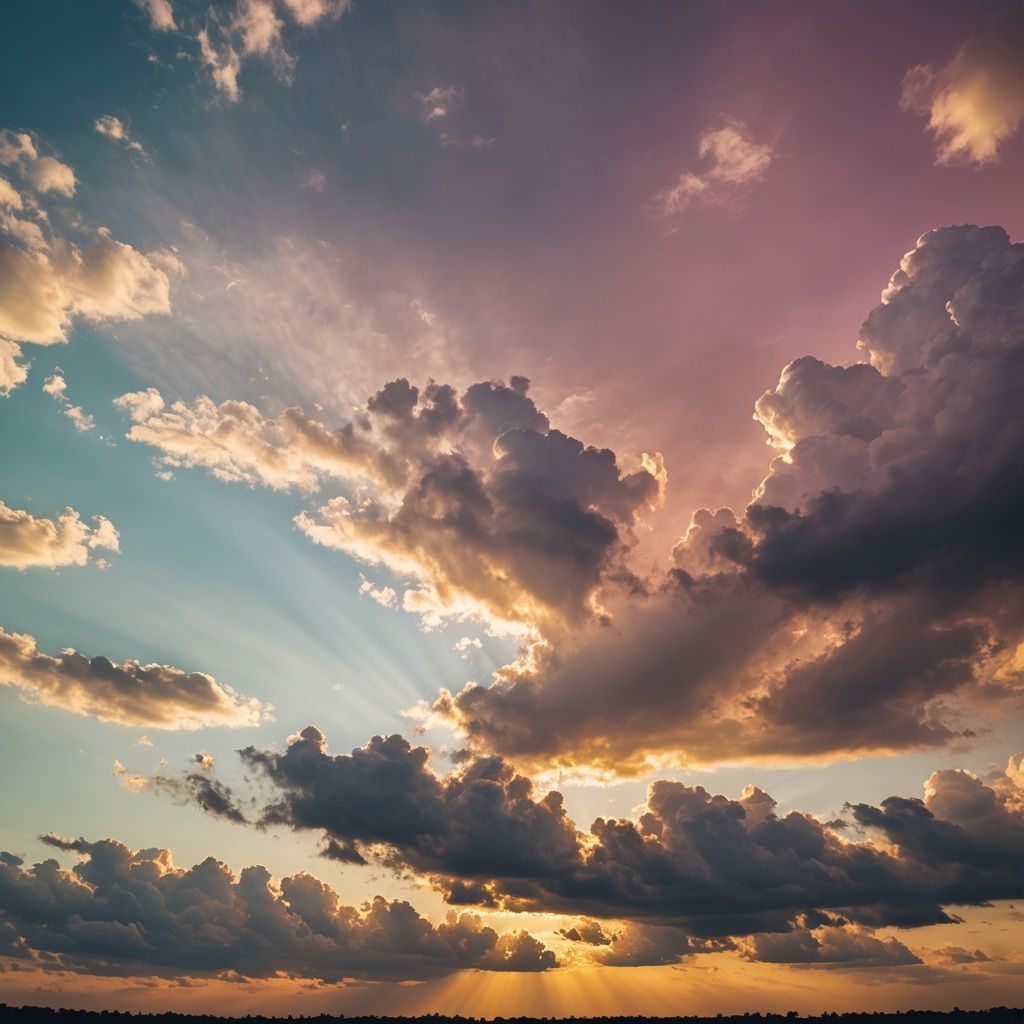 Clouds and sunset