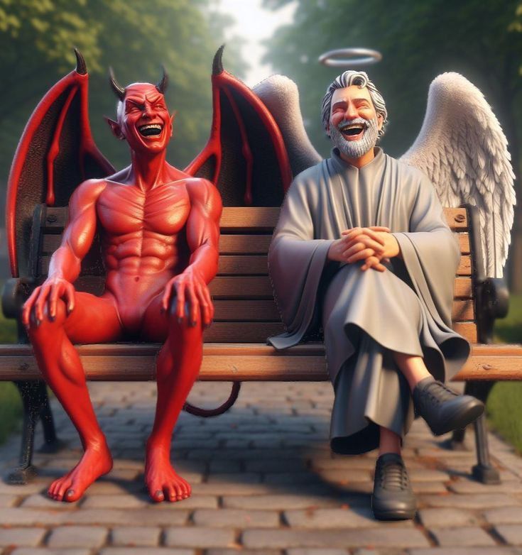 Devil and angel friendship