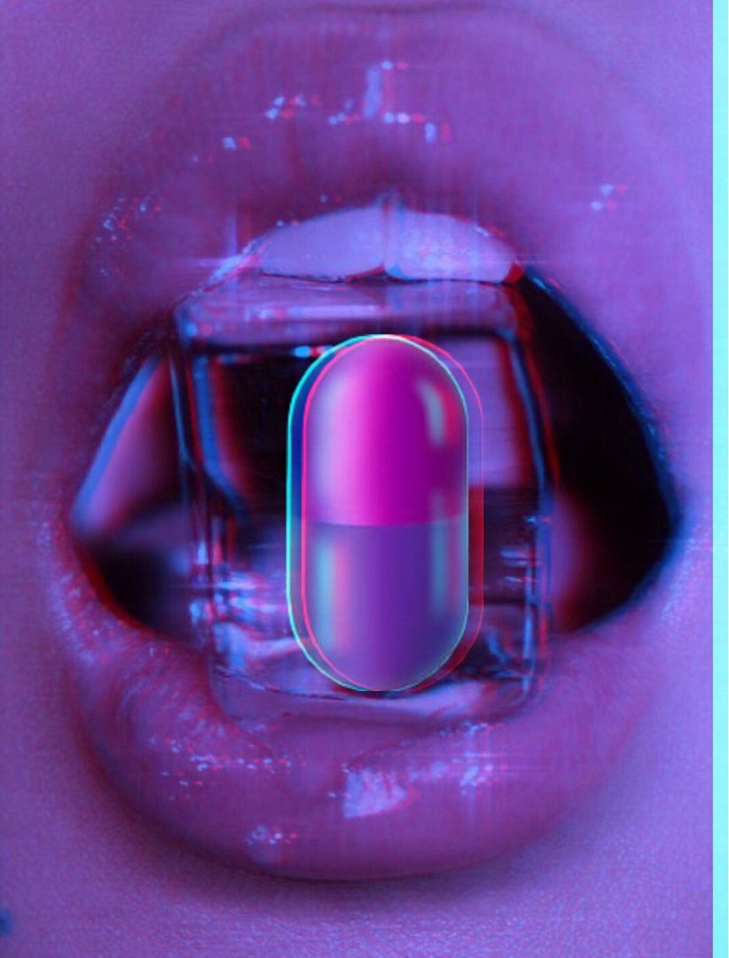 Purple neon pill