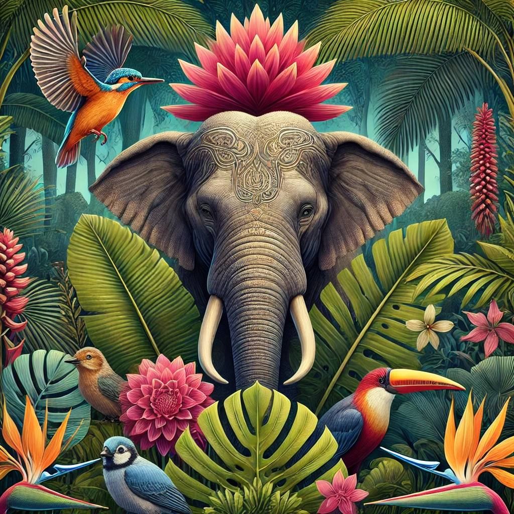 Elephant in Bloom