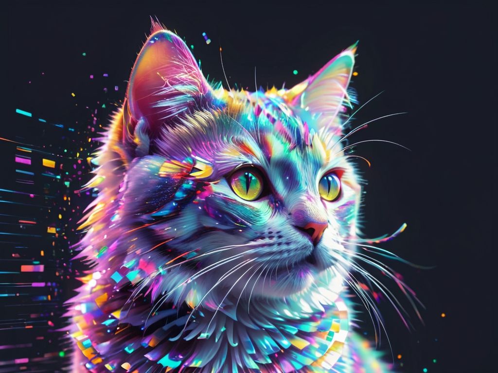 Neon Spectrum Cat