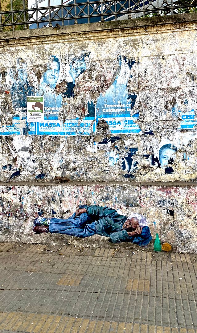 Sleeping street art